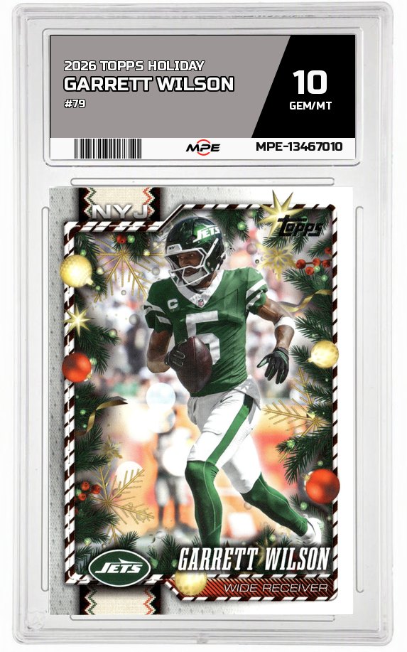 2026 TOPPS HOLIDAY #79 GARRETT WILSON MPE 10 GEM/MT — graded card auctioned from the MPE vault