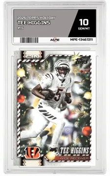 2026 TOPPS HOLIDAY #116 TEE HIGGINS MPE 10 GEM/MT — graded card up for auction