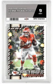 2026 TOPPS HOLIDAY #87 KENNETH WALKER III MPE 9 MINT — graded card up for auction