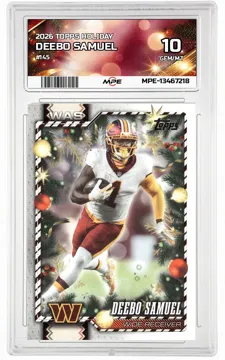 2026 TOPPS HOLIDAY #145 DEEBO SAMUEL MPE 10 GEM/MT — graded card up for auction