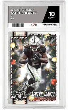 2026 TOPPS HOLIDAY SP #60 ASHTON JEANTY MPE 10 GEM/MT — graded card up for auction