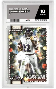 2026 TOPPS HOLIDAY #7 DERRICK HENRY MPE 10 GEM/MT — graded card up for auction
