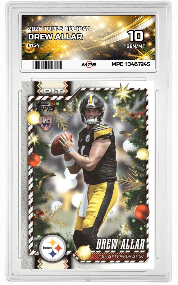 2026 TOPPS HOLIDAY #154 DREW ALLAR MPE 10 GEM/MT — graded card auctioned from the MPE vault