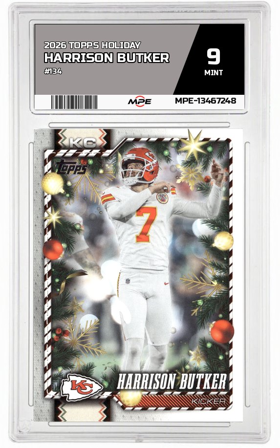 2026 TOPPS HOLIDAY #134 HARRISON BUTKER MPE 9 MINT — graded card auctioned from the MPE vault