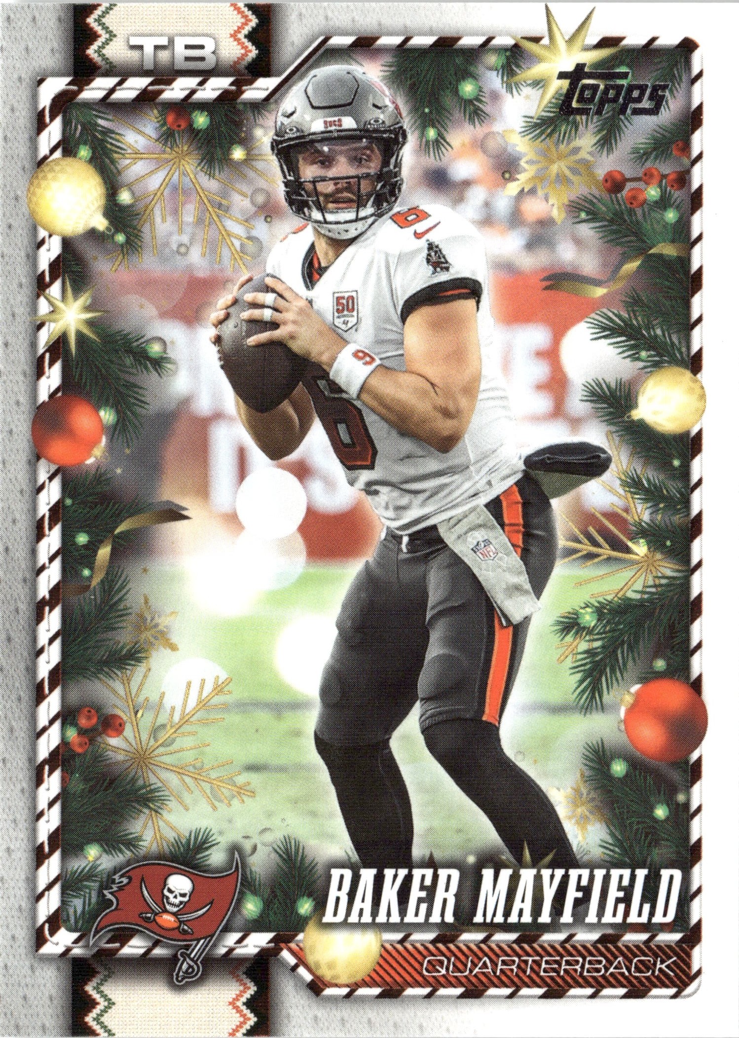2026 Topps Holiday Baker Mayfield graded slab
