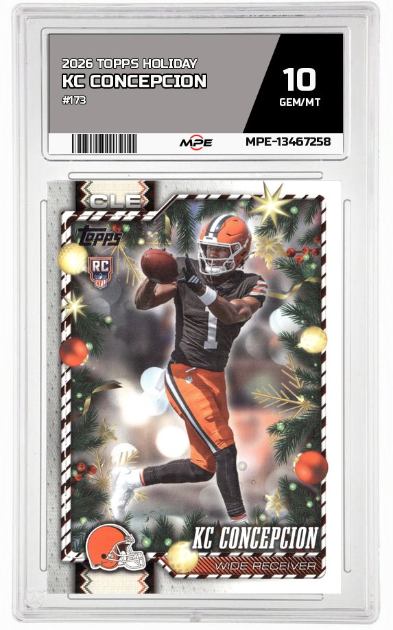 2026 TOPPS HOLIDAY #173 KC CONCEPCION MPE 10 GEM/MT — graded card auctioned from the MPE vault