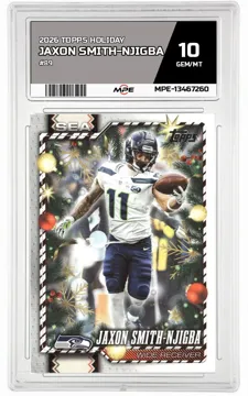 2026 TOPPS HOLIDAY #89 JAXON SMITH-NJIGBA MPE 10 GEM/MT — graded card up for auction