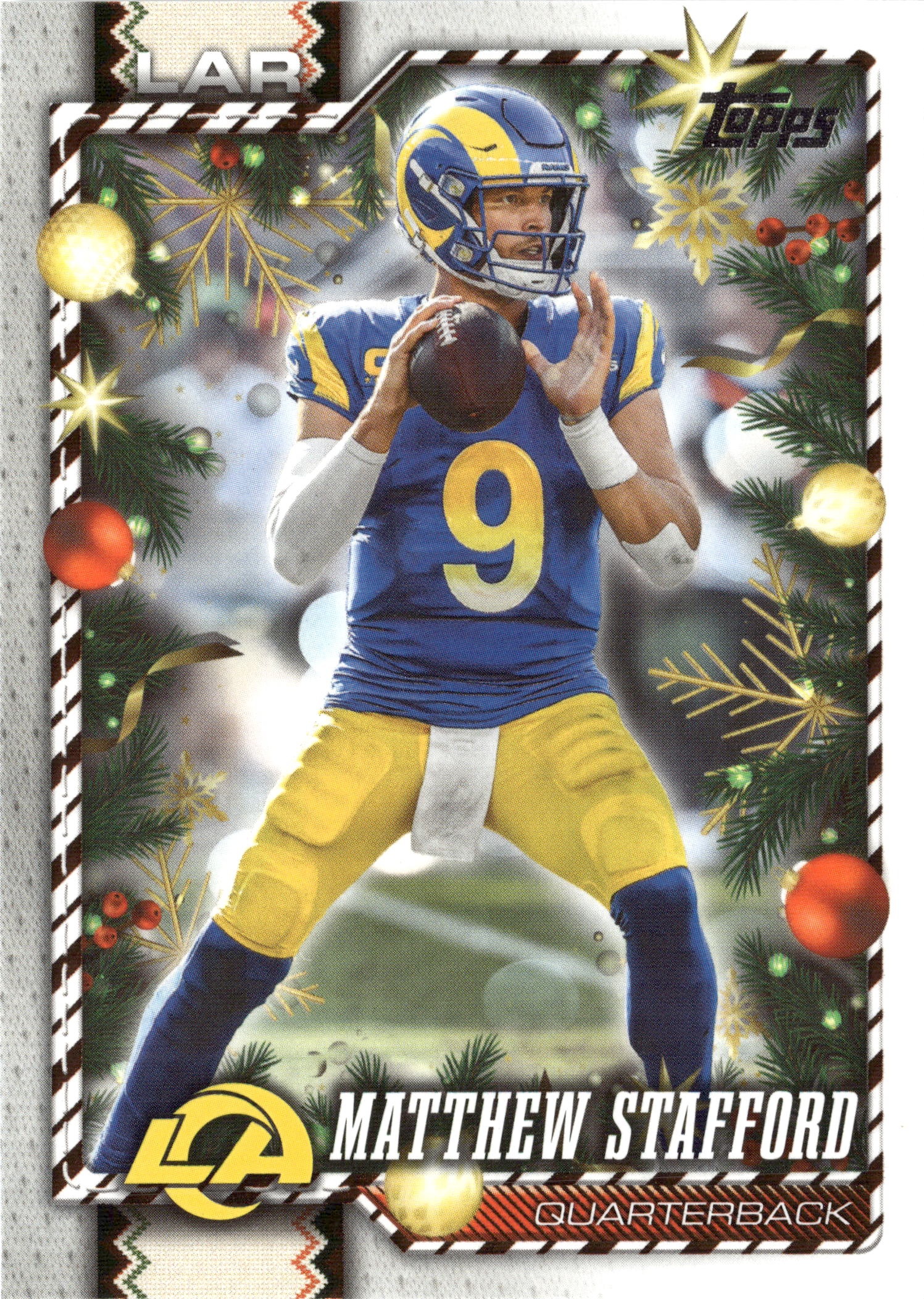 2026 Topps Holiday Matthew Stafford graded slab