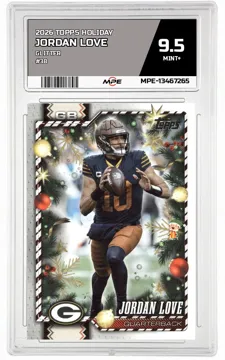 2026 TOPPS HOLIDAY GLITTER #38 JORDAN LOVE MPE 9.5 MINT+ — graded card up for auction