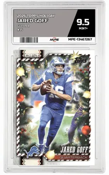 2026 TOPPS HOLIDAY GLITTER #35 JARED GOFF MPE 9.5 MINT+ — graded card up for auction