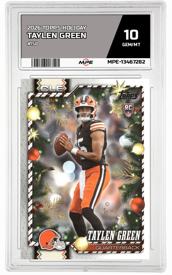 2026 TOPPS HOLIDAY #158 TAYLEN GREEN MPE 10 GEM/MT — graded card auctioned from the MPE vault