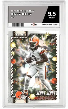2026 TOPPS HOLIDAY #118 JERRY JEUDY MPE 9.5 MINT+ — graded card up for auction