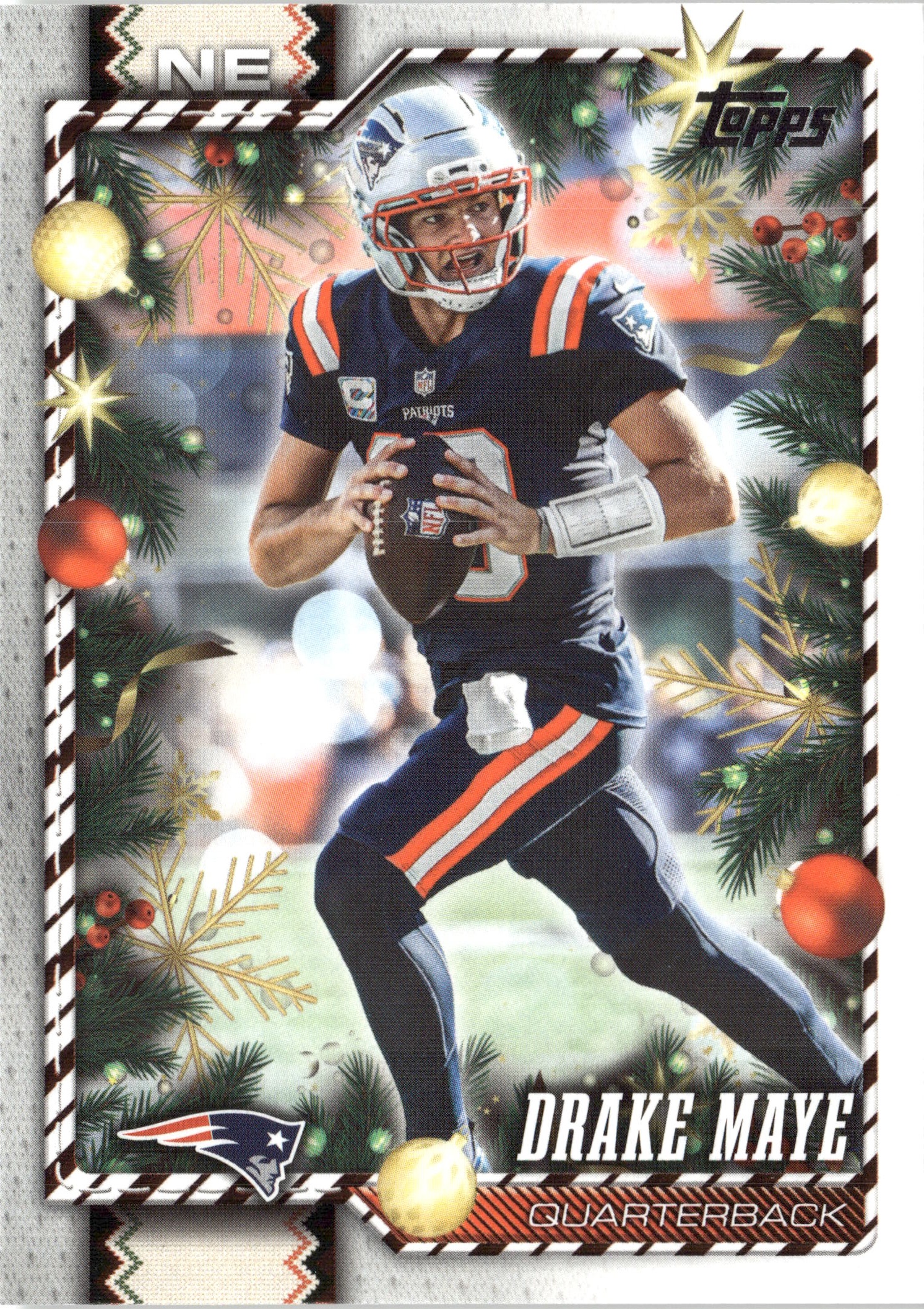 2026 Topps Holiday Drake Maye graded slab