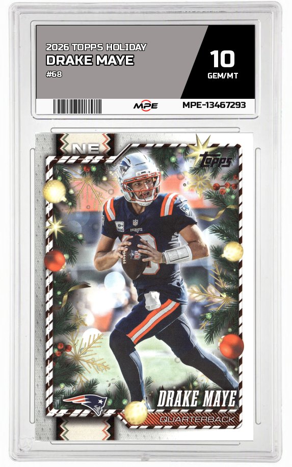 2026 TOPPS HOLIDAY #68 DRAKE MAYE MPE 10 GEM/MT — graded card auctioned from the MPE vault
