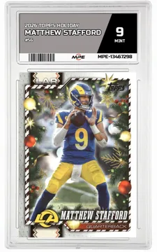 2026 TOPPS HOLIDAY #56 MATTHEW STAFFORD MPE 9 MINT — graded card up for auction