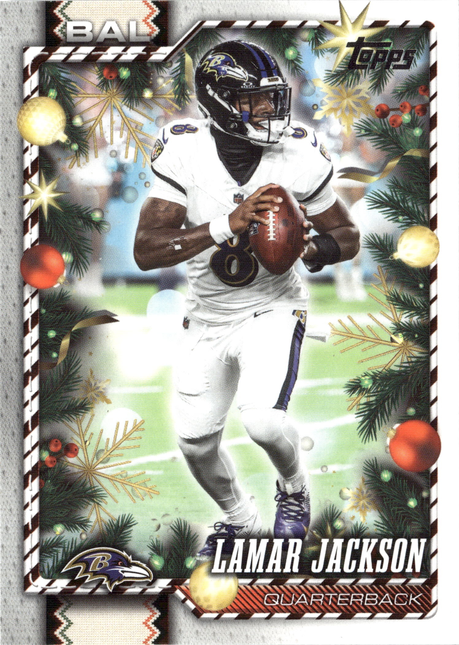 2026 Topps Holiday Lamar Jackson graded slab