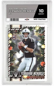 2026 TOPPS HOLIDAY #151 FERNANDO MENDOZA MPE 10 GEM/MT — graded card up for auction