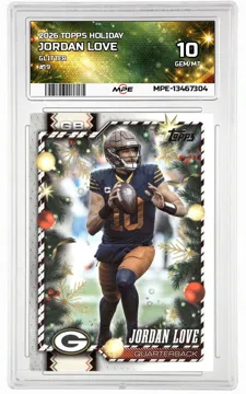 2026 TOPPS HOLIDAY GLITTER #19 JORDAN LOVE MPE 10 GEM/MT — graded card up for auction