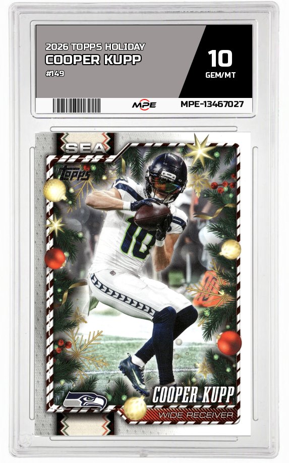 2026 TOPPS HOLIDAY #149 COOPER KUPP MPE 10 GEM/MT — graded card auctioned from the MPE vault