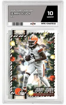 2026 TOPPS HOLIDAY #118 JERRY JEUDY MPE 10 GEM/MT — graded card up for auction