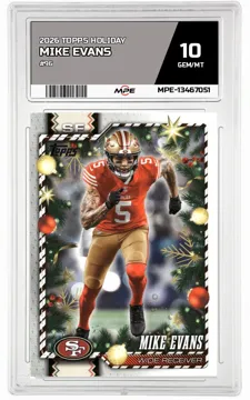 2026 TOPPS HOLIDAY #96 MIKE EVANS MPE 10 GEM/MT — graded card up for auction