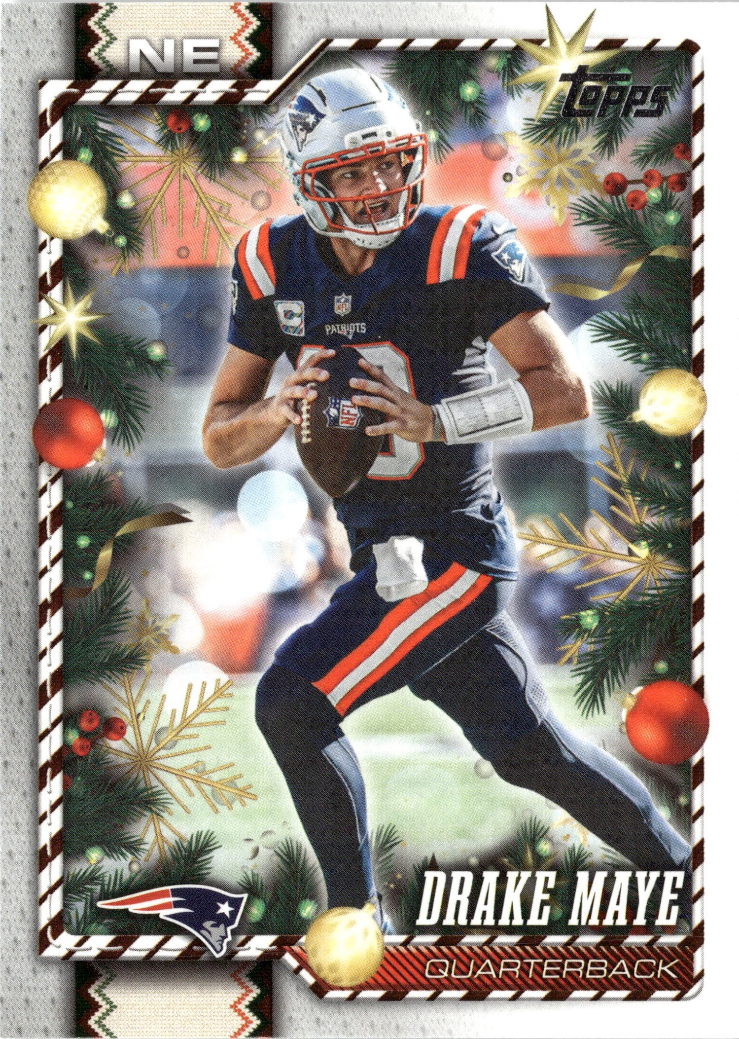 2026 Topps Holiday Drake Maye graded slab