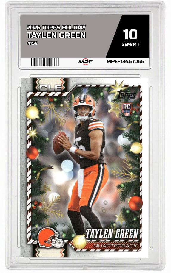 2026 TOPPS HOLIDAY #158 TAYLEN GREEN MPE 10 GEM/MT — graded card auctioned from the MPE vault