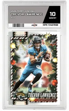 2026 TOPPS HOLIDAY #48 TREVOR LAWRENCE MPE 10 GEM/MT — graded card up for auction