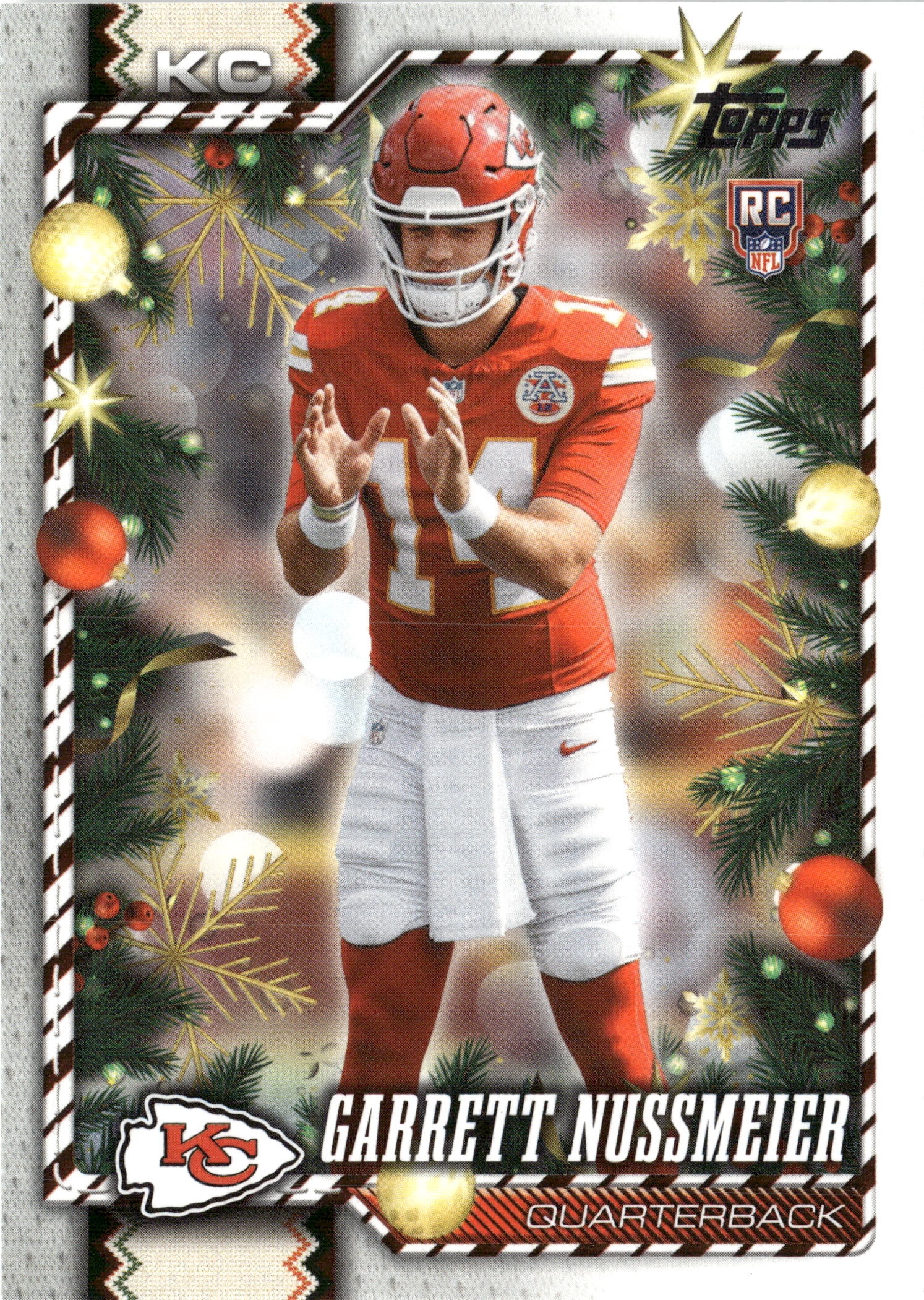 2026 Topps Holiday Garrett Nussmeier graded slab