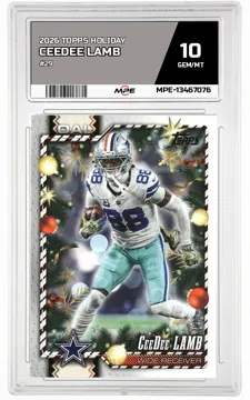 2026 TOPPS HOLIDAY #29 CEEDEE LAMB MPE 10 GEM/MT — graded card up for auction