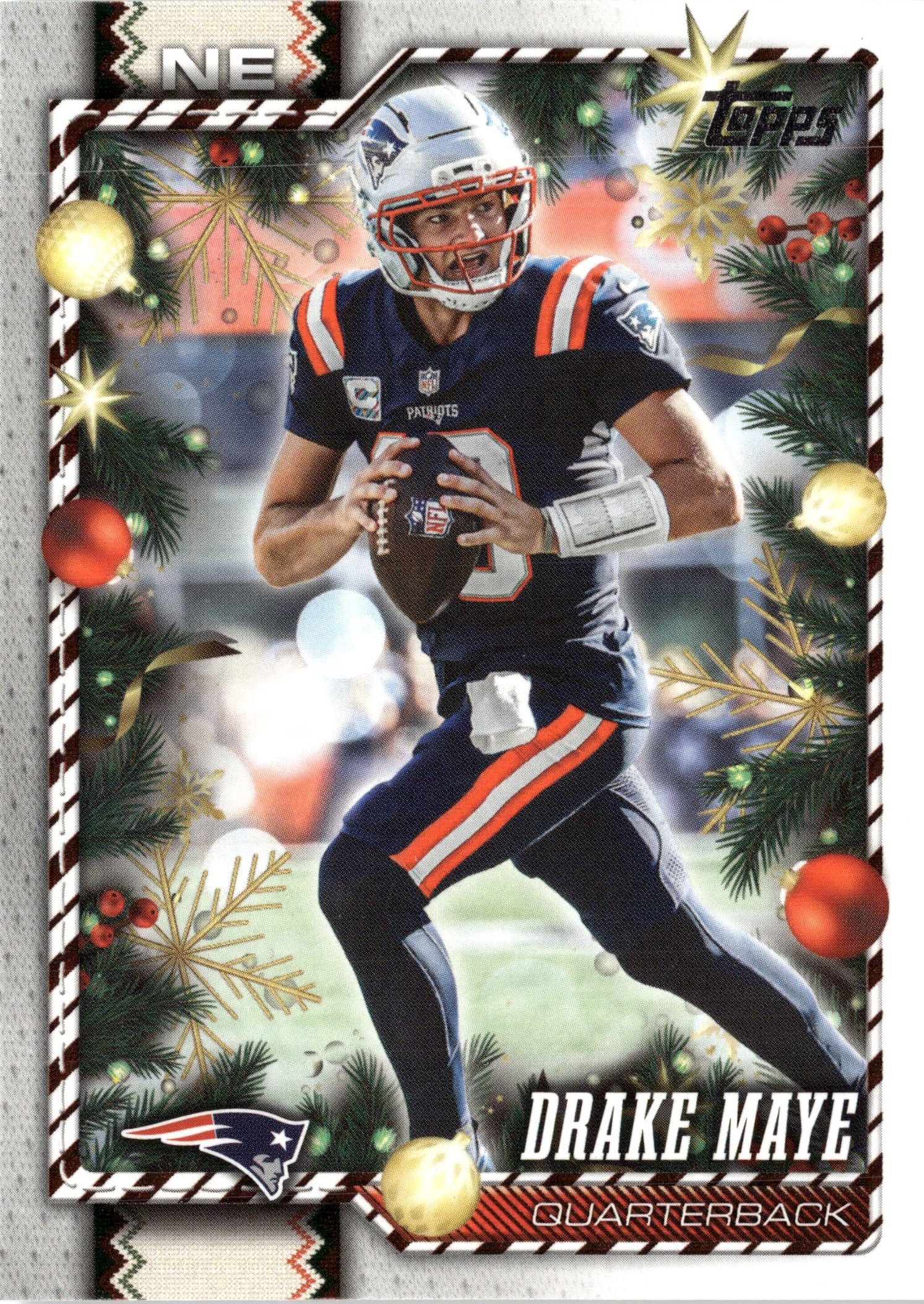 2026 Topps Holiday Drake Maye graded slab