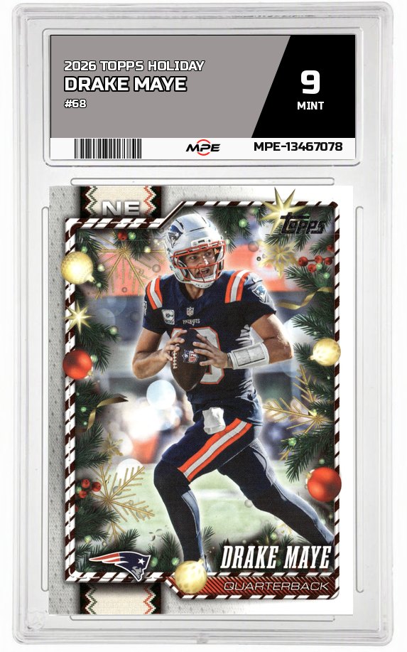 2026 TOPPS HOLIDAY #68 DRAKE MAYE MPE 9 MINT — graded card auctioned from the MPE vault
