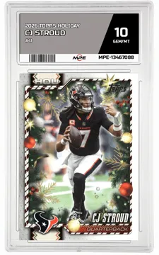2026 TOPPS HOLIDAY #41 CJ STROUD MPE 10 GEM/MT — graded card up for auction