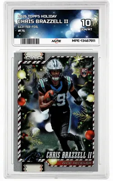 2026 TOPPS HOLIDAY Glitter Foil #176 CHRIS BRAZZELL II MPE 10 GEM/MT — graded card up for auction