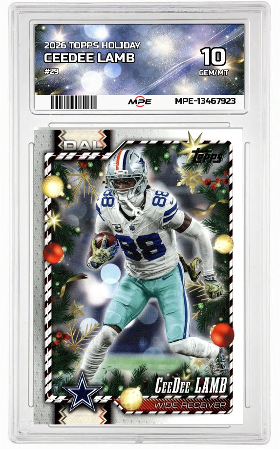 2026 TOPPS HOLIDAY #29 CEEDEE LAMB MPE 10 GEM/MT — graded card auctioned from the MPE vault