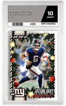 2026 TOPPS HOLIDAY #74 JAXSON DART MPE 10 GEM/MT — graded card up for auction