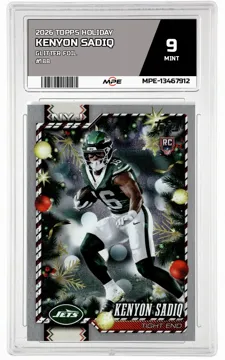 2026 TOPPS HOLIDAY Glitter Foil #188 KENYON SADIQ MPE 9 MINT — graded card up for auction