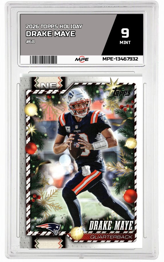 2026 TOPPS HOLIDAY #68 DRAKE MAYE MPE 9 MINT — graded card auctioned from the MPE vault