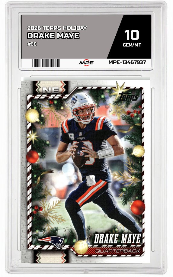 2026 TOPPS HOLIDAY #68 DRAKE MAYE MPE 10 GEM/MT — graded card auctioned from the MPE vault