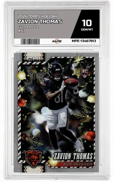 2026 TOPPS HOLIDAY Glitter Foil #167 ZAVION THOMAS MPE 10 GEM/MT — graded card up for auction