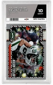 2026 TOPPS HOLIDAY Glitter Foil #78 MASON TAYLOR MPE 10 GEM/MT — graded card up for auction
