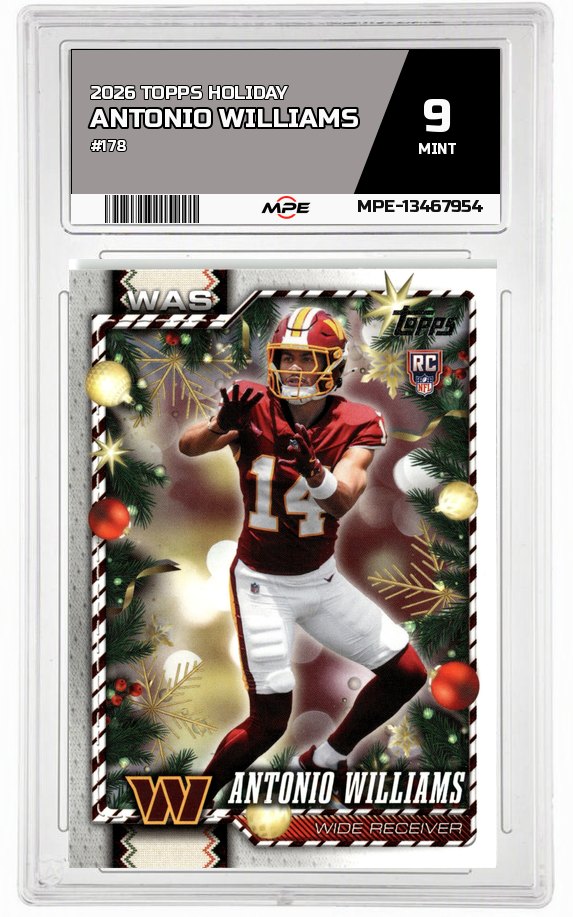 2026 TOPPS HOLIDAY #178 ANTONIO WILLIAMS MPE 9 MINT — graded card auctioned from the MPE vault