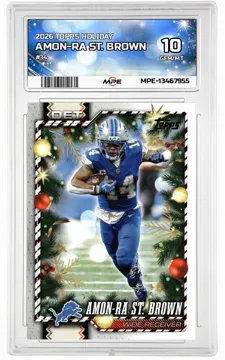 2026 TOPPS HOLIDAY #34 AMON-RA ST. BROWN MPE 10 GEM/MT — graded card up for auction