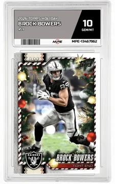 2026 TOPPS HOLIDAY #59 BROCK BOWERS MPE 10 GEM/MT — graded card up for auction