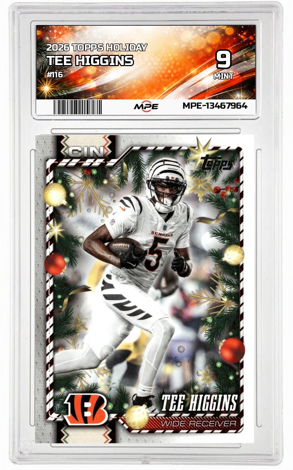 2026 TOPPS HOLIDAY #116 TEE HIGGINS MPE 9 MINT — graded card auctioned from the MPE vault