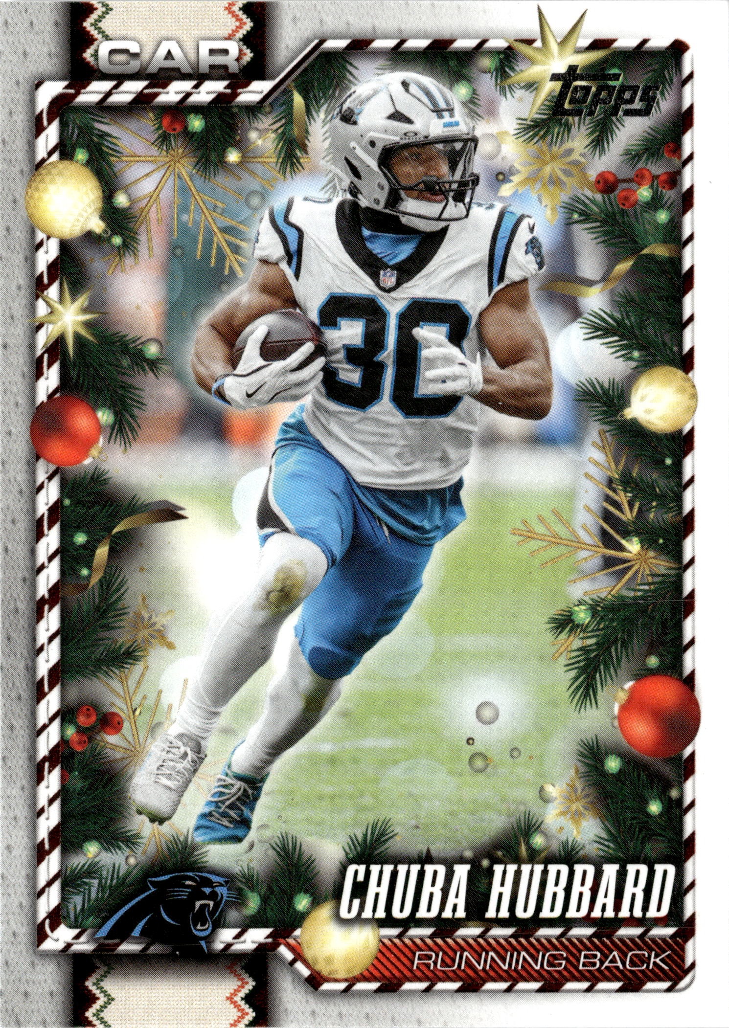 2026 Topps Holiday Chuba Hubbard graded slab