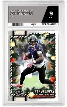 2026 TOPPS HOLIDAY #8 ZAY FLOWERS MPE 9 MINT — graded card up for auction