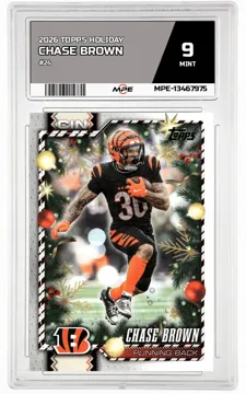 2026 TOPPS HOLIDAY #24 CHASE BROWN MPE 9 MINT — graded card up for auction