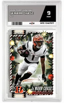 2026 TOPPS HOLIDAY #25 JA'MARR CHASE MPE 9 MINT — graded card up for auction