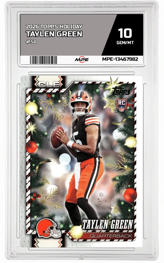 2026 TOPPS HOLIDAY #158 TAYLEN GREEN MPE 10 GEM/MT — graded card auctioned from the MPE vault